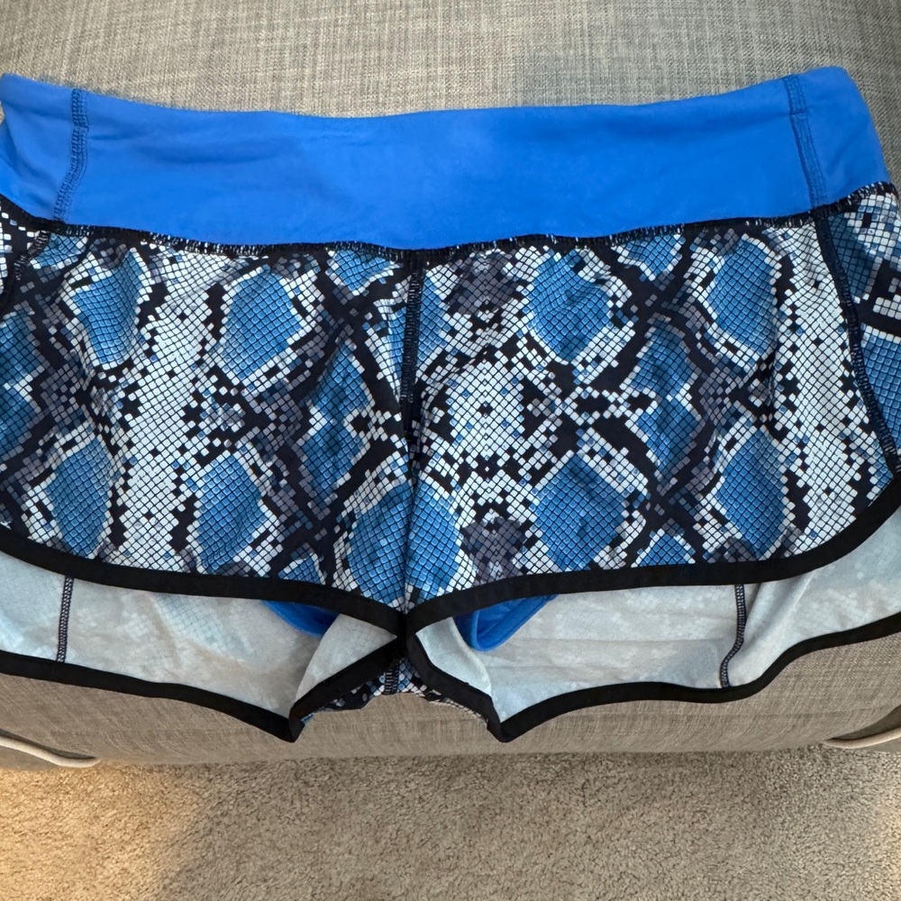 Blue Lululemon Speedup Shorts